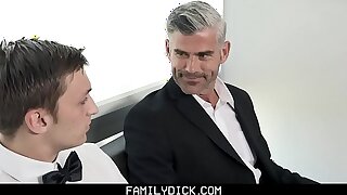 FamilyDick - Young Groom Fucked Away from His Gorgeous Stepdad On His Wedding Show one's age