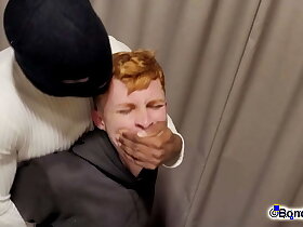 Hariel is just a delivery boy that Mr Black ties and gags him to fuck all night with Hariel