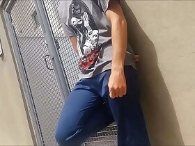 Teen big bulge caught on urgency