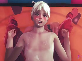 Yaoi femboy Kitten POV Handjob and fucked in his section Japanese sissy boy