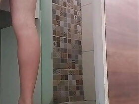 I went to concerning a shower in a hotel's public bathroom and they caught me showing off and I was embarrassed