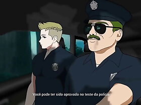 ( Gay ) Coroa Tenente da Policia gosta de sentar na rola dos novatos - Gay Bara Yaoi