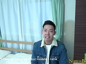 Japanese teen tugging his cock