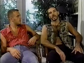 Two lusty hairy salami smugglers Ron Hunter and Jeff Brent enjoy getting their asses polished two after another