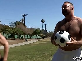 Bear coach and his h. student