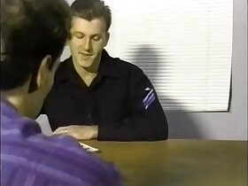 Military commissar Casey O'Brian asked transfered from other troop unit soldier Karl Radford if he had tie-in with other men