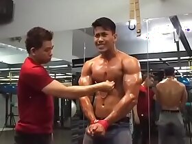 Asian gym following nipples t.