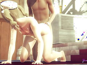 Genshin Impact Yaoi Barbara Femboy's ASS is filled with CUM! Cissy Japanese Asian Manga anime game porn gay