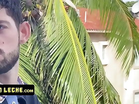 Slender Cute Boy Sees This Hot Latin Macho Naked And Gets Invited To Take His Cock Gaping void In His Butt