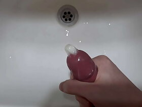 Cumming procure Condom to Bathroom