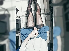 Cosplay 短裙黑絲自慰