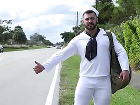 GAYWIRE - Bruce Beckham Fucks Derek Bolt, The Hawt Hitchhiking Sailor