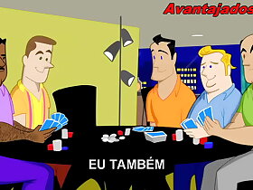 Desenho perform Universitário Tarado no Jogo de Cartas