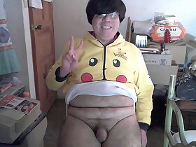 Horny otaku emo shows his obturate ignore penis