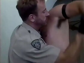 Cop and leather man