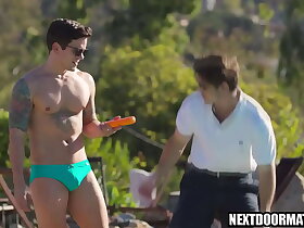 Hot jock Dakota Payne seducing a new pool guy